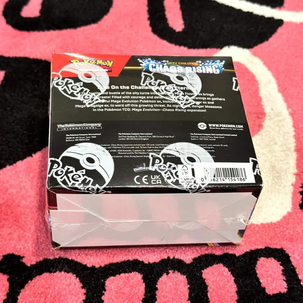Pokémon Mega Evolution: Chaos Rising Booster Box – Sealed – As Pictured